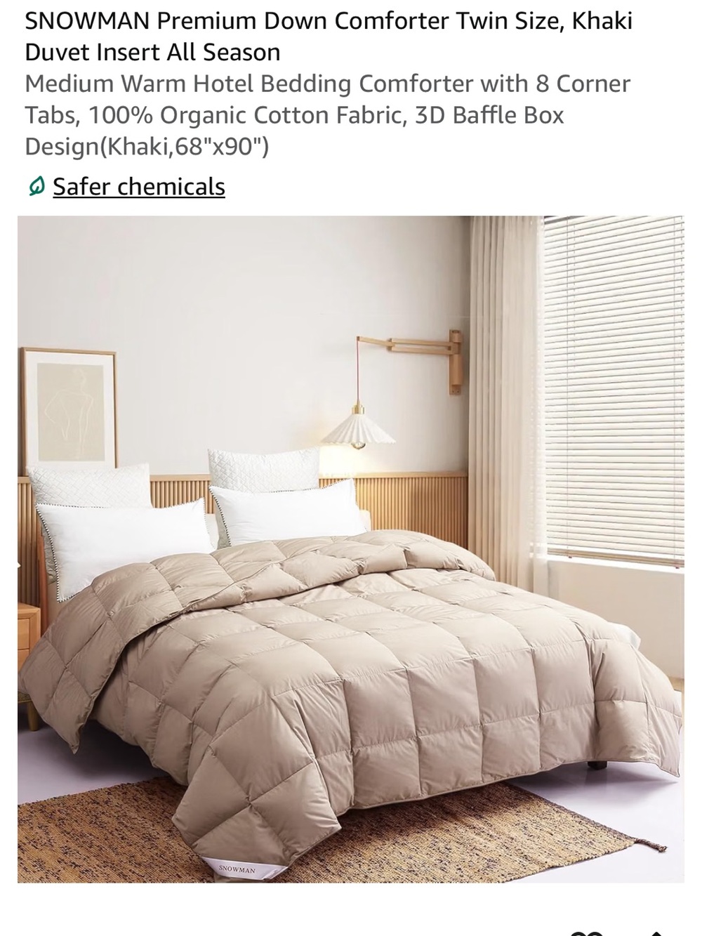 Twin size down comforter FREE SHIPPING
